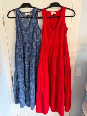 Two Universal Threads Tiered Maxi Dresses